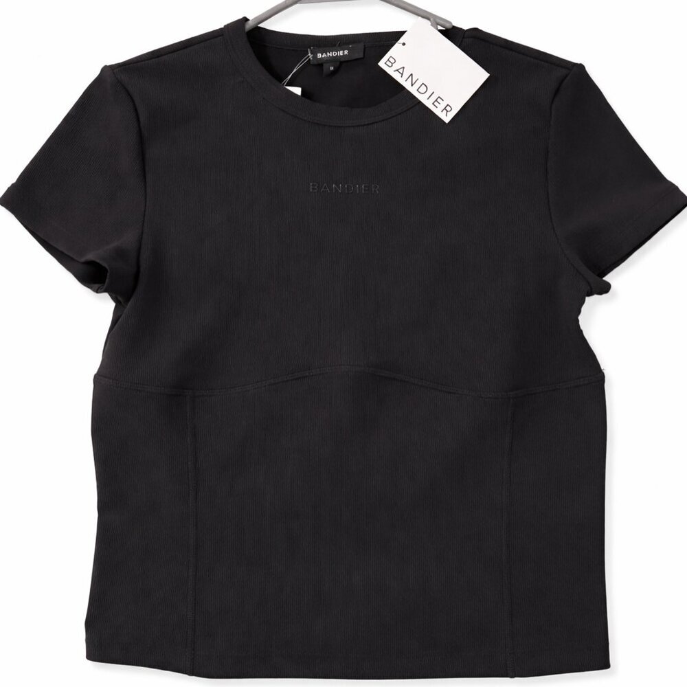 Bandier Apertif Sport Rib Tee Black Size M Athleisure Top